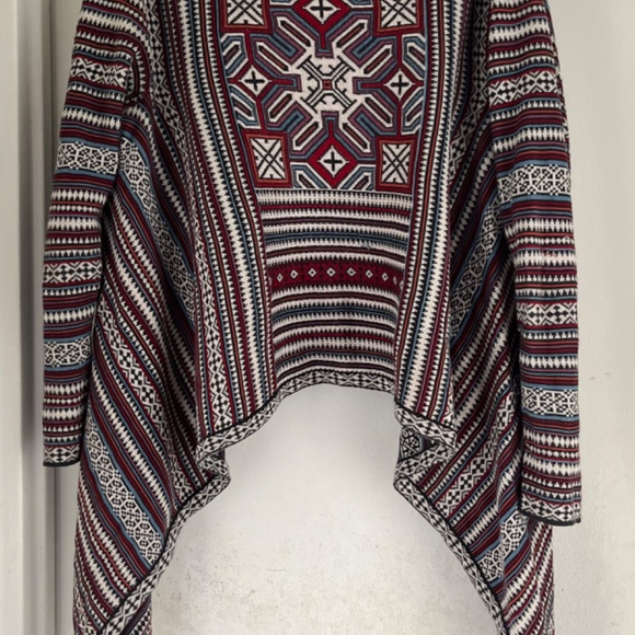 Peruvian Connection 100% cotton open hi low cardigan - Picture 5 of 16